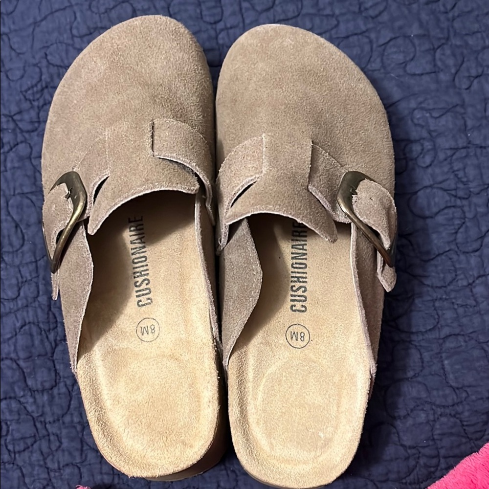 Women's Tan Suede Slip-On Shoes